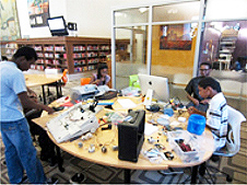 Typical maker space in a library